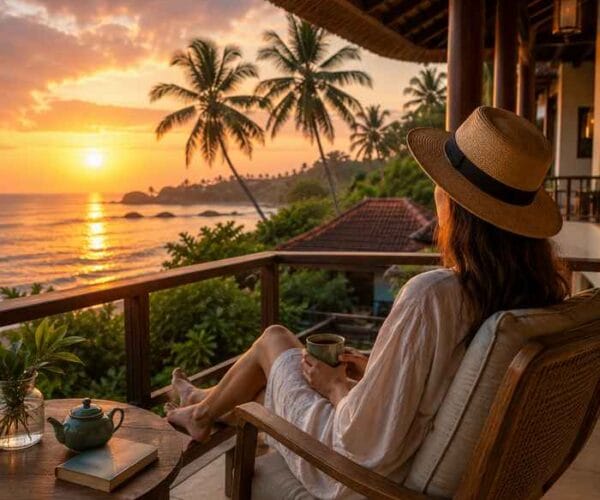 Luxury Leisure & Relaxing Retreats colonial bungalow view in Sri Lanka.