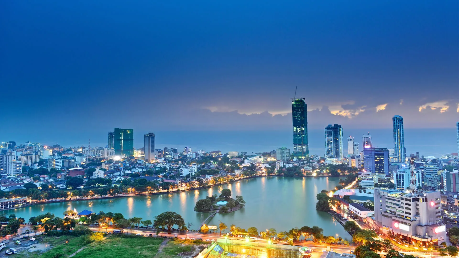Vue panoramique de Colombo au Sri Lanka