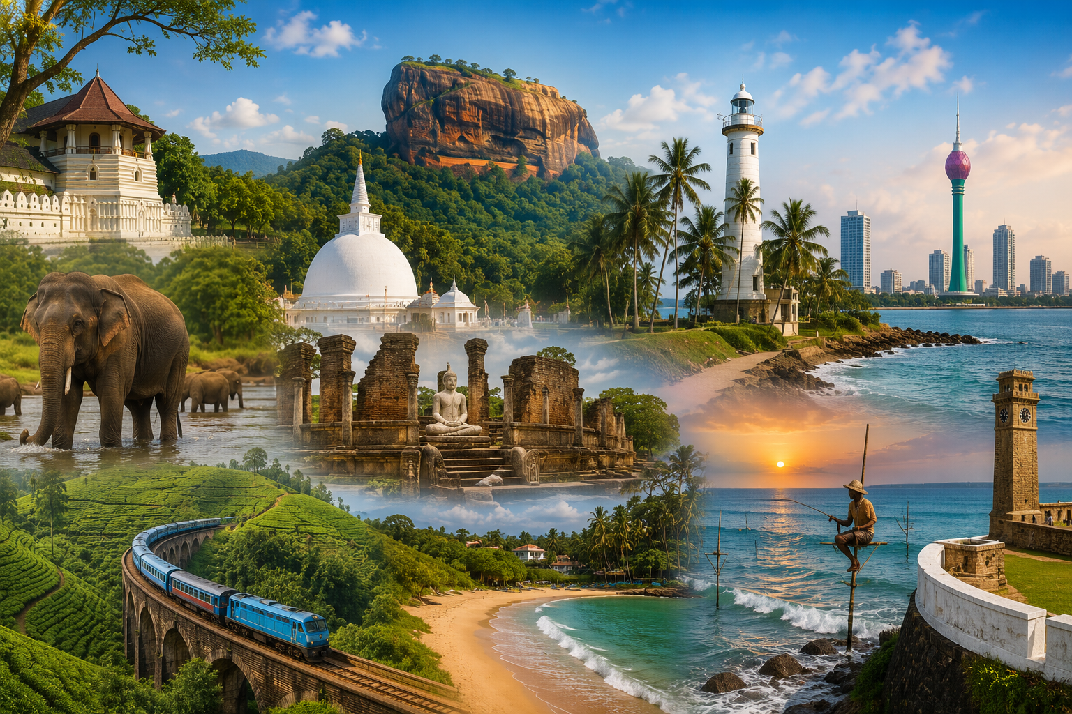 Scenic landmarks featured in our comprehensive Sri Lanka Destinations Guide
