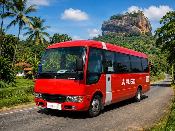Private tourist bus hire with driver in Sri Lanka