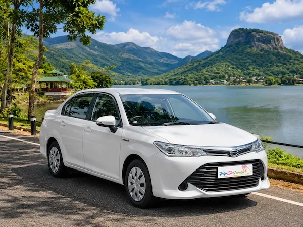 Toyota Axio car hire Sri Lanka with private driver