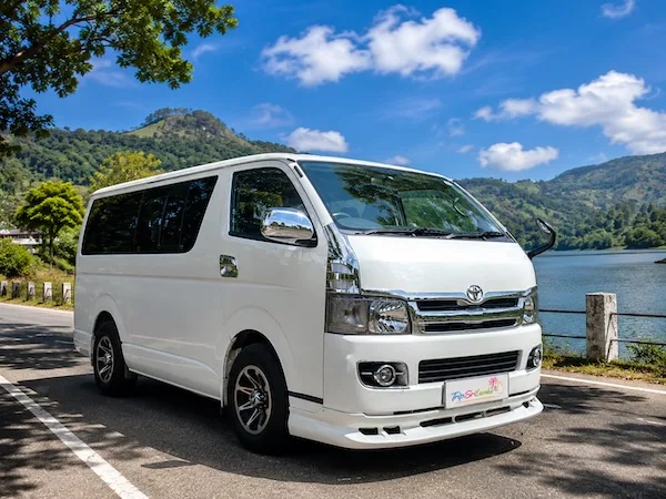 Toyota KDH van with private chauffeur in Sri Lanka