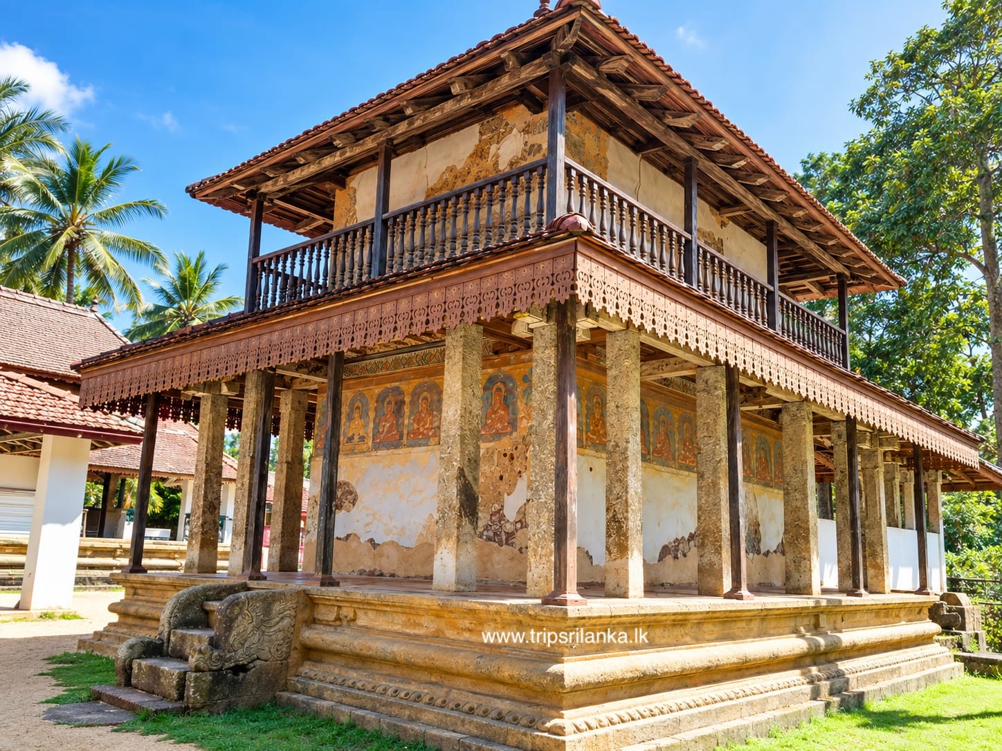 Dambadeniya Kingdom royal palace archaeological ruins on Maliga Gala