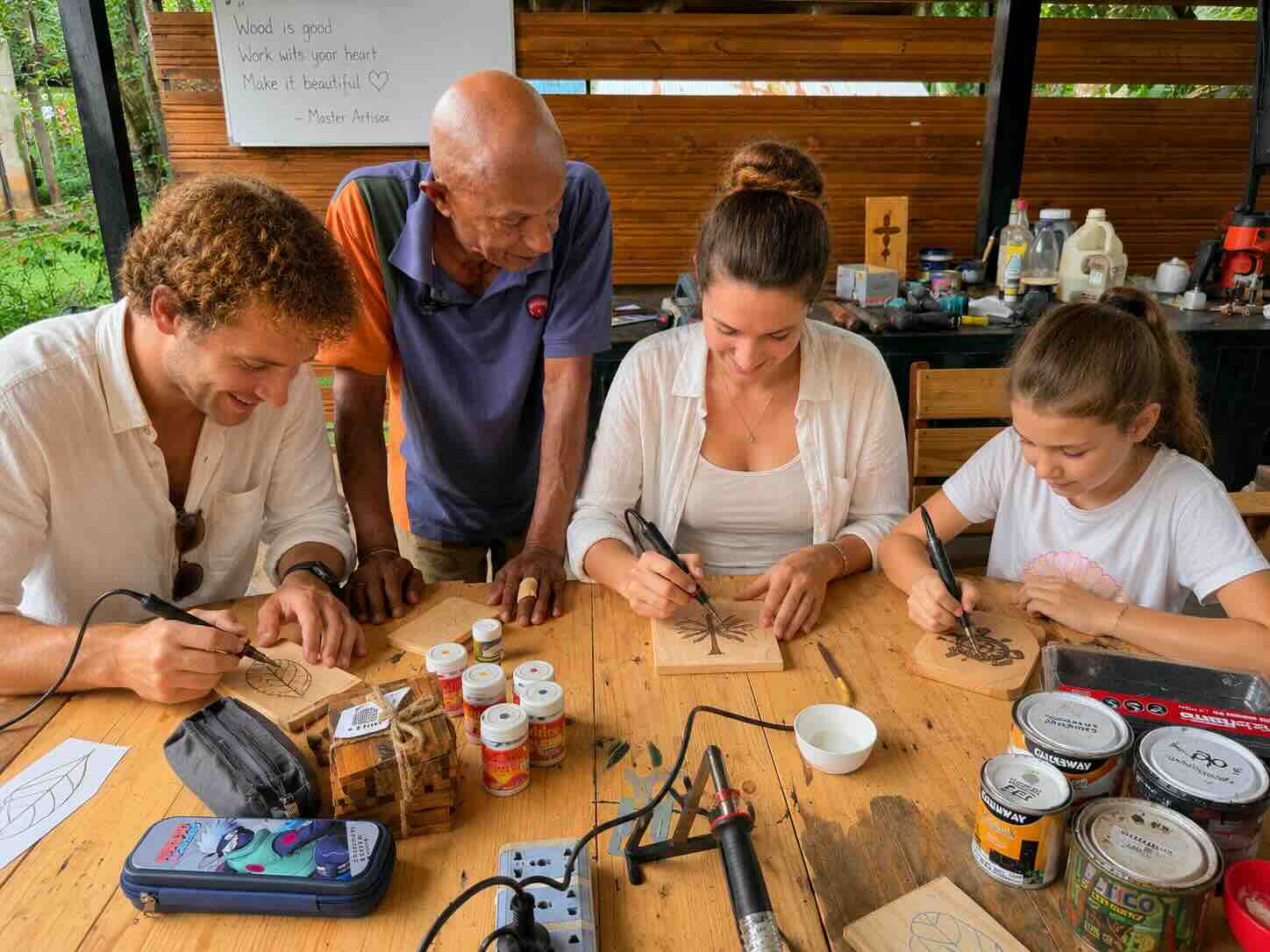 Wooden souvenir-making experience in Giriulla Sri Lanka