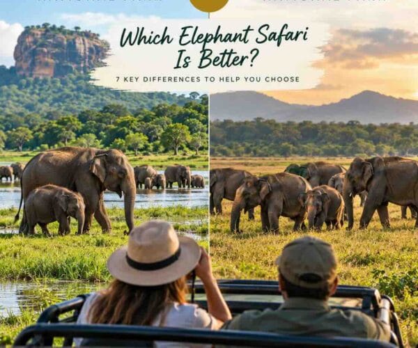 Minneriya vs Kaudulla elephant safari comparison in Sri Lanka
